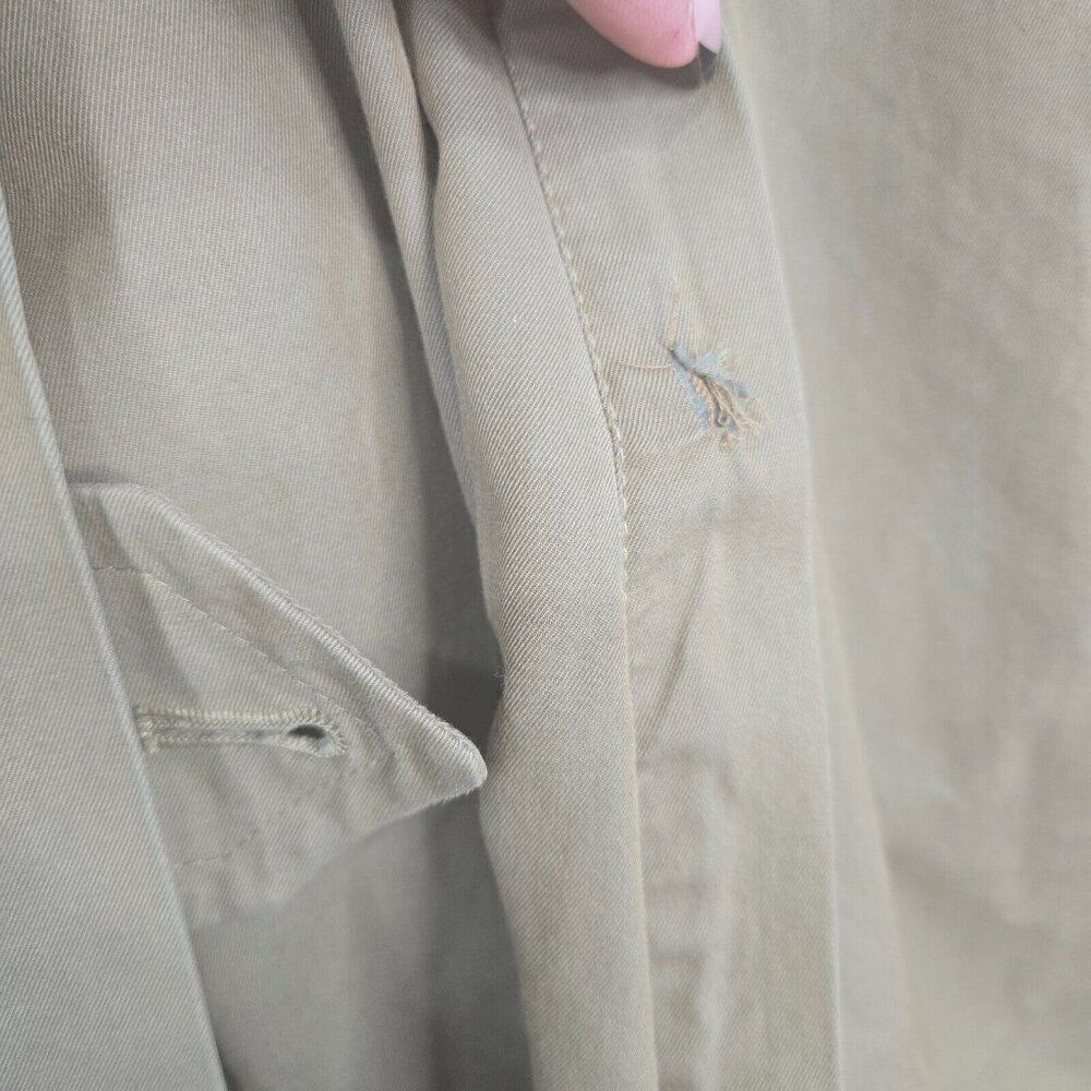 Burberrys Vintage Kensington Belted Trench Coat Womens 10 Khaki Nova Wool Lined - Picture 8 of 16
